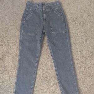 Veronica Beard Jeans Wide Waistband Utility Denim Pants Size 27